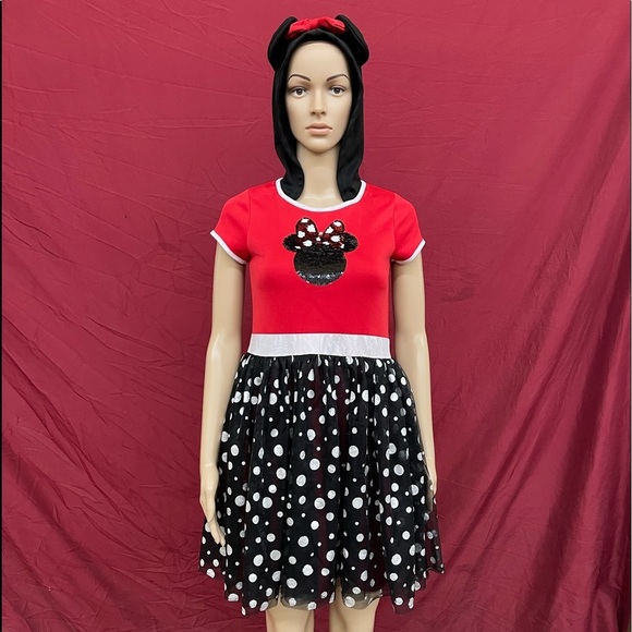 Disney Jerry Leigh Hooded Minnie Mouse Dress Size XL (14/16) women’s size small - Picture 1 of 8